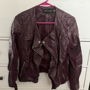 Plum leather jacket